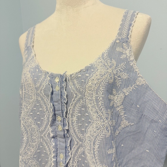 Sundance Sleeveless Embroidered Tank Top Size XL - Picture 3 of 8